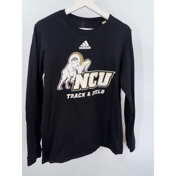 Adidas Amplifier Tee Long Sleeves Black Womens M Medium NCU Track & Field - Picture 1 of 5